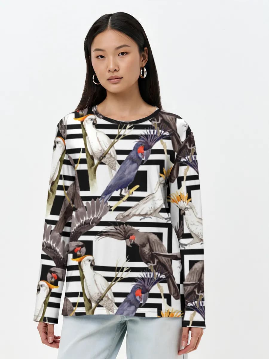 Women's long sleeve shirt. Cotton