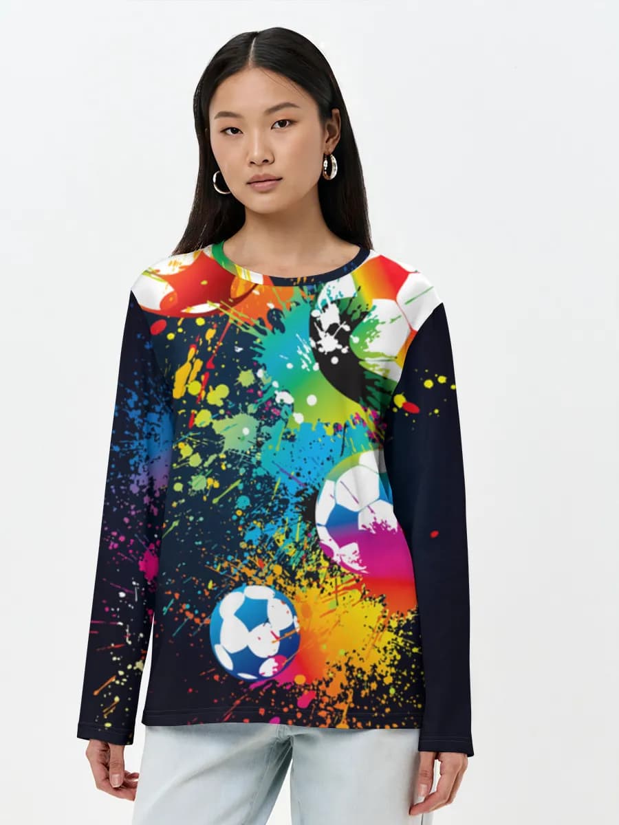 Camisa de manga larga para mujer. Algodón.