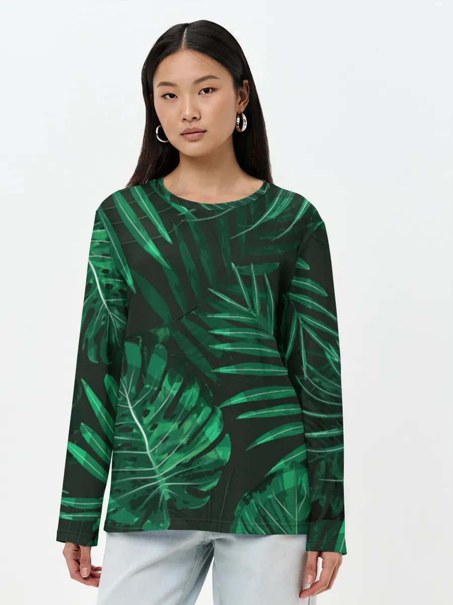 T-shirt Coton Manches Longues Femme
