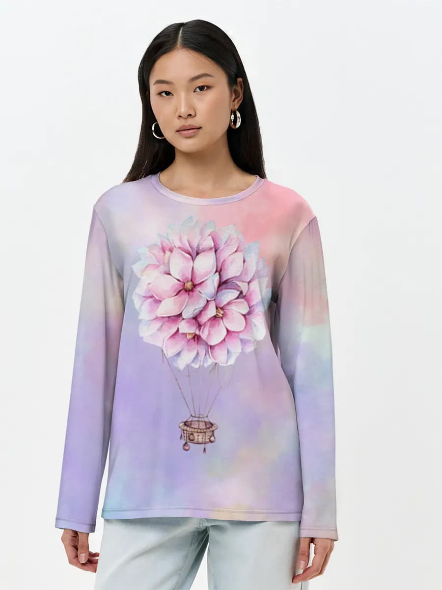 Women's long sleeve shirt. Cotton