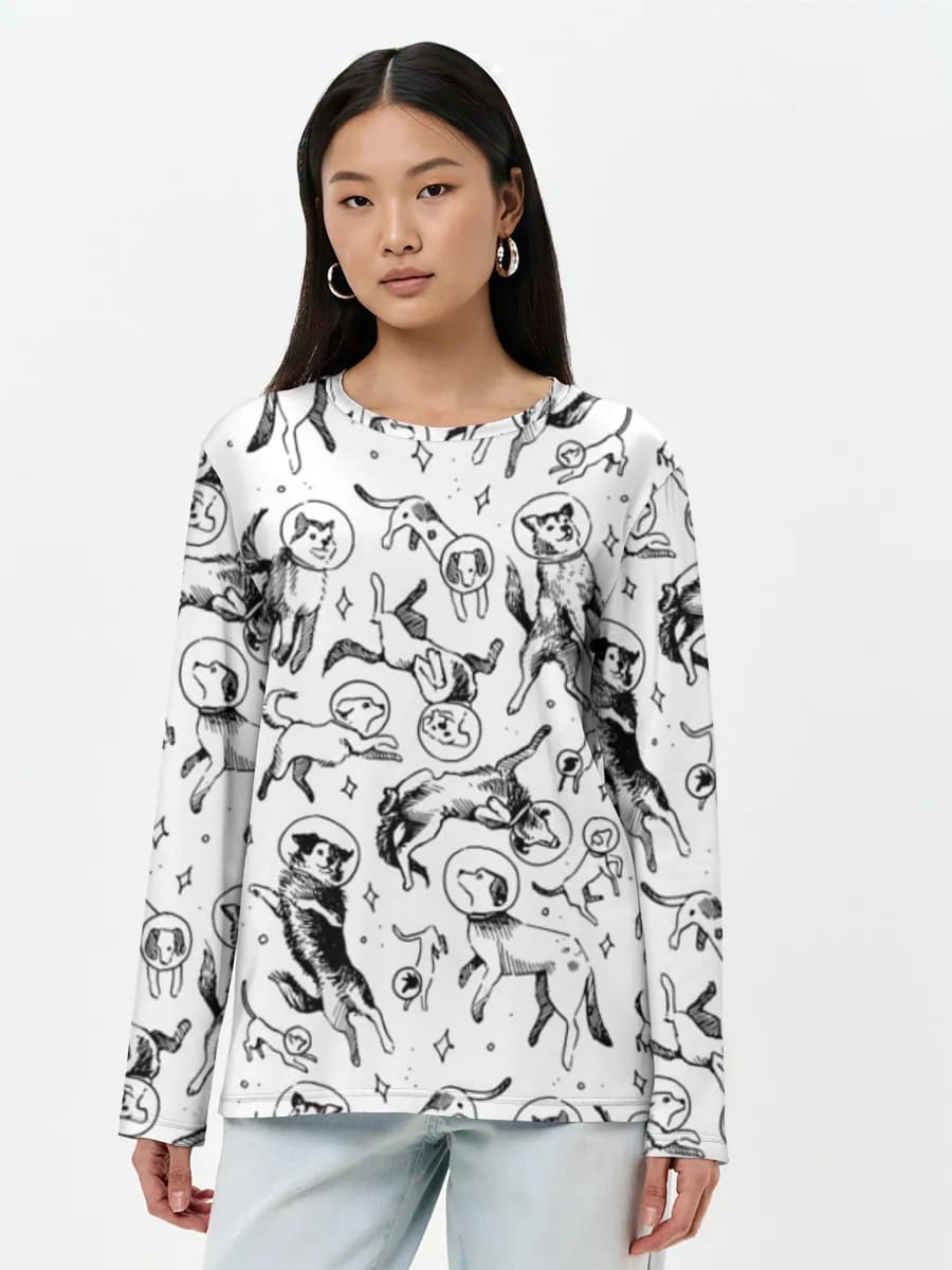 Women's long sleeve shirt. Cotton