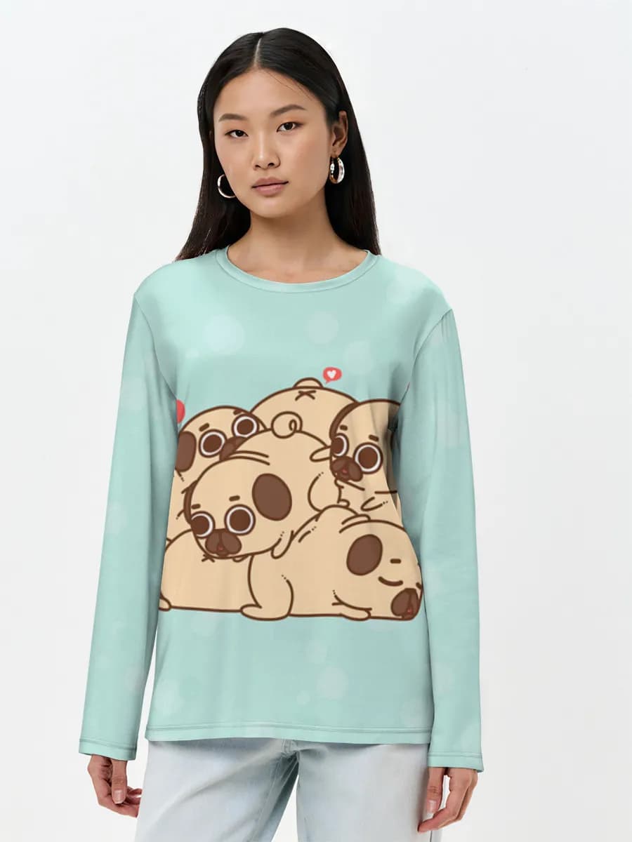 Women's long sleeve shirt. Cotton