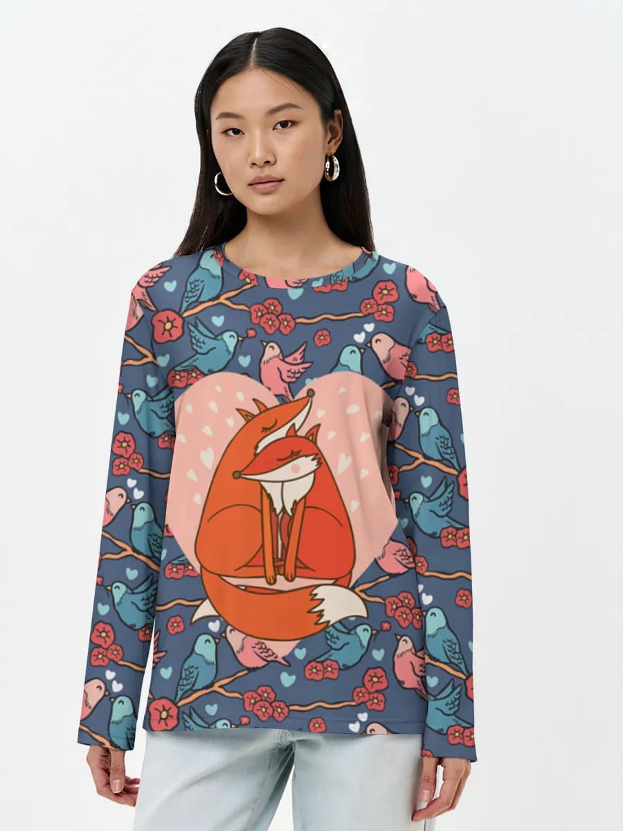 Women's long sleeve shirt. Cotton