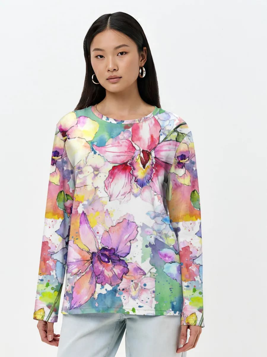 Women's long sleeve shirt. Cotton