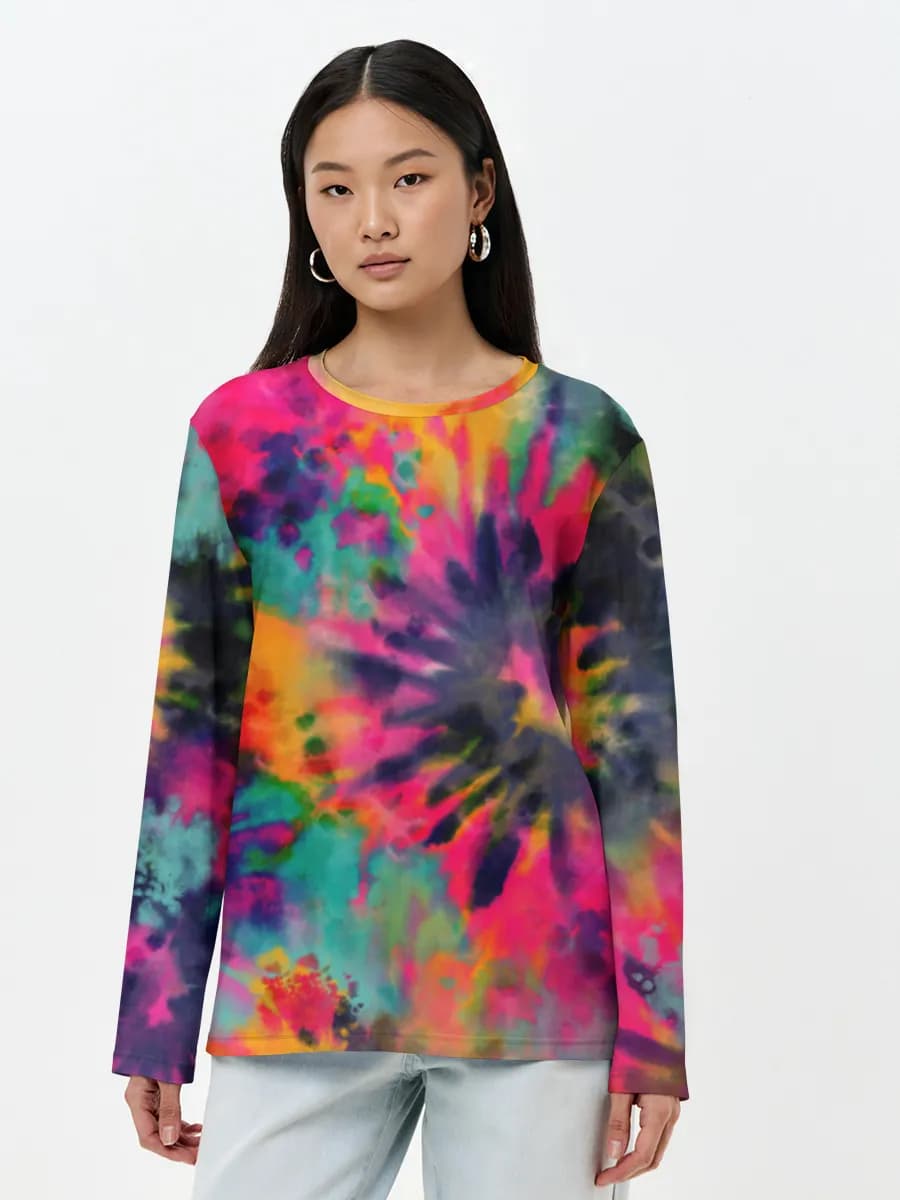 T-shirt Coton Manches Longues Femme