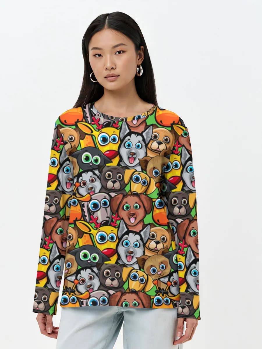 Women's long sleeve shirt. Cotton