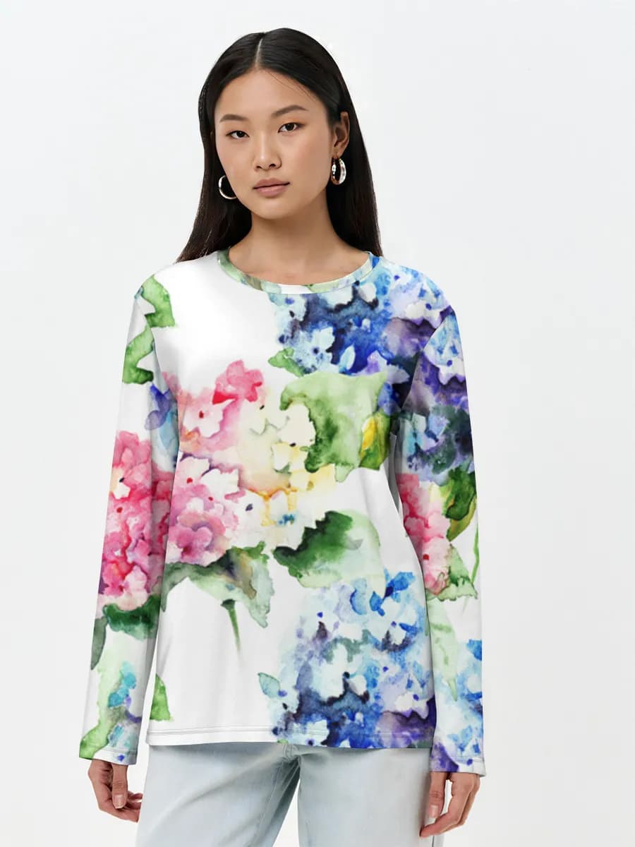 Women's long sleeve shirt. Cotton
