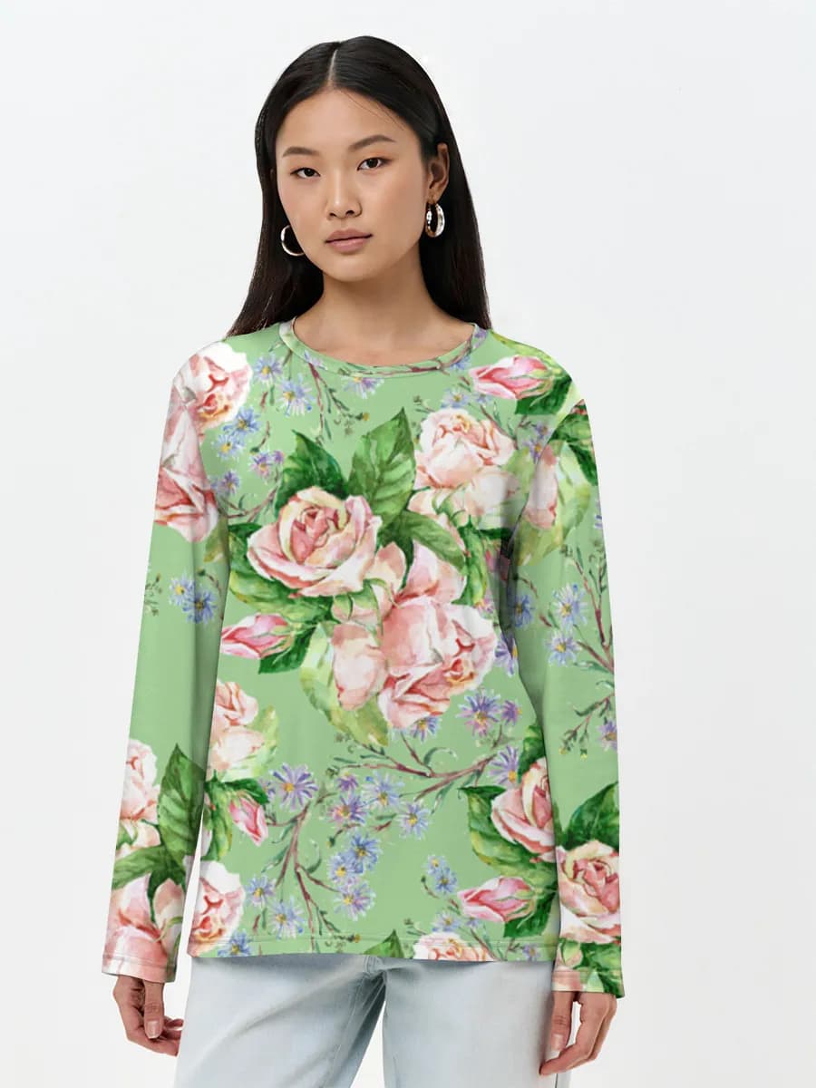 Women's long sleeve shirt. Cotton