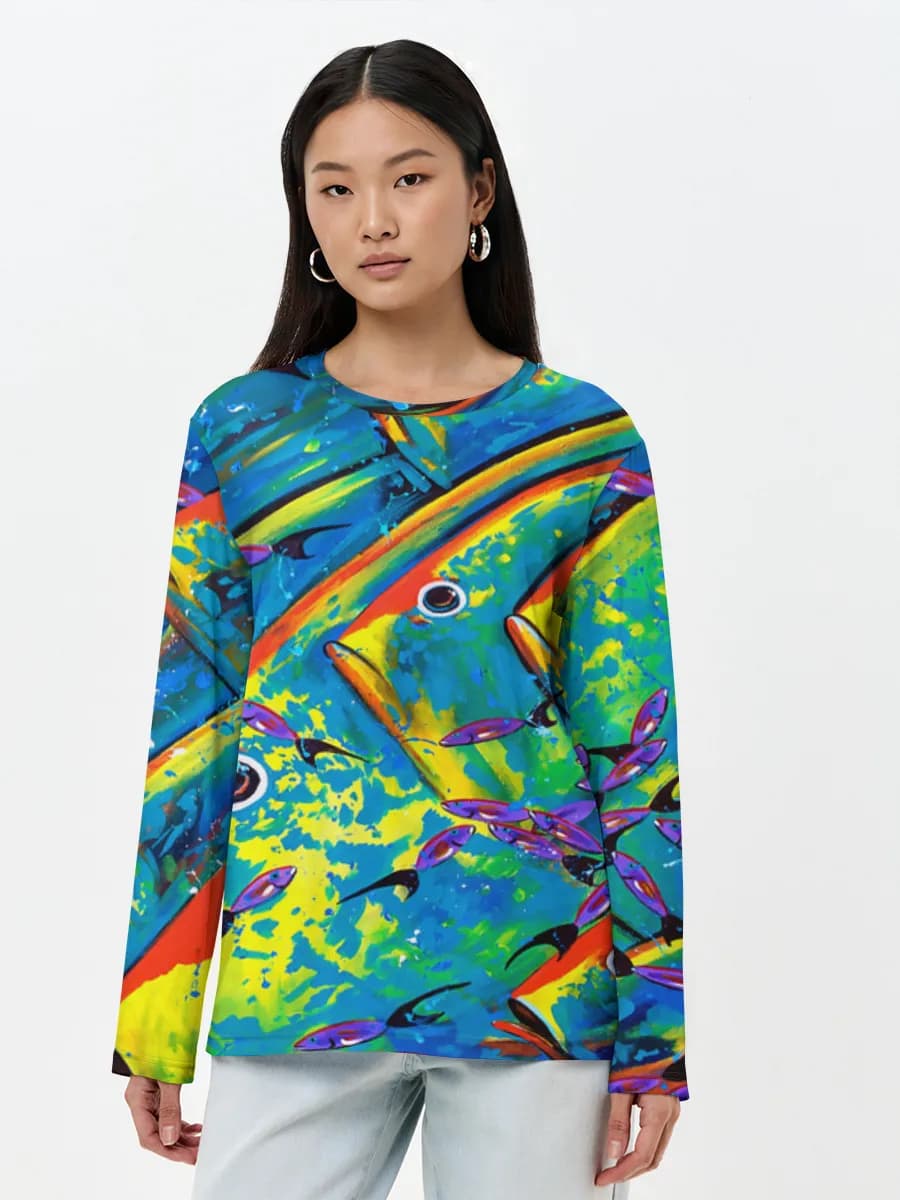 Women's long sleeve shirt. Cotton