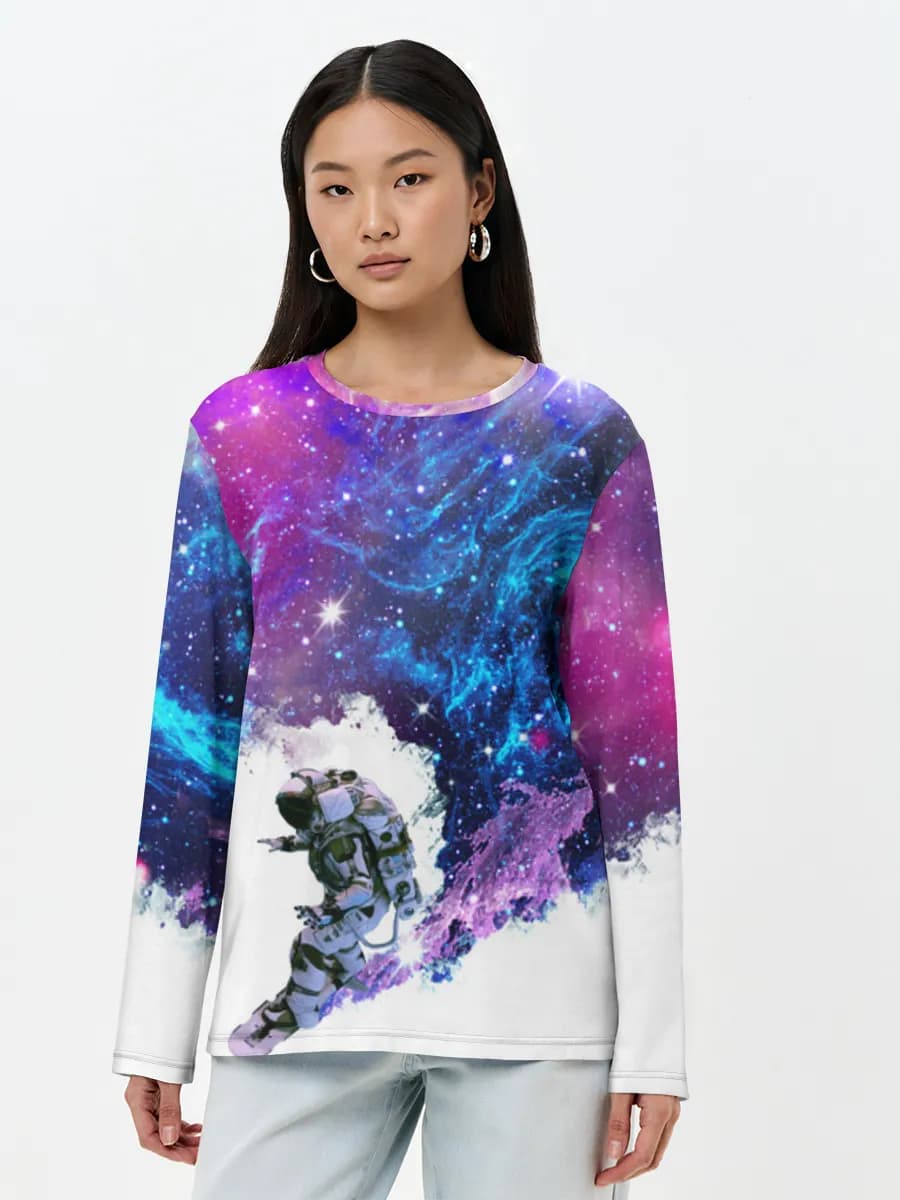 T-shirt Coton Manches Longues Femme