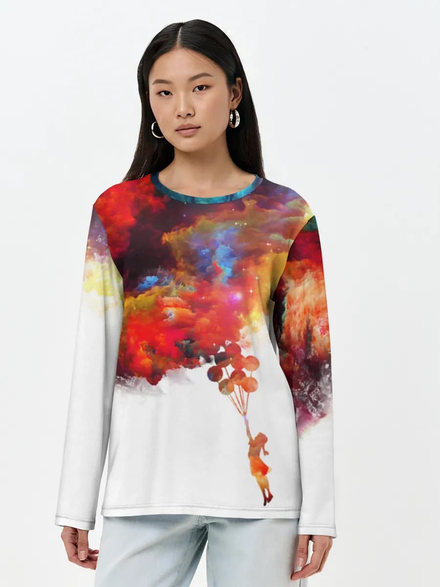 Women's long sleeve shirt. Cotton
