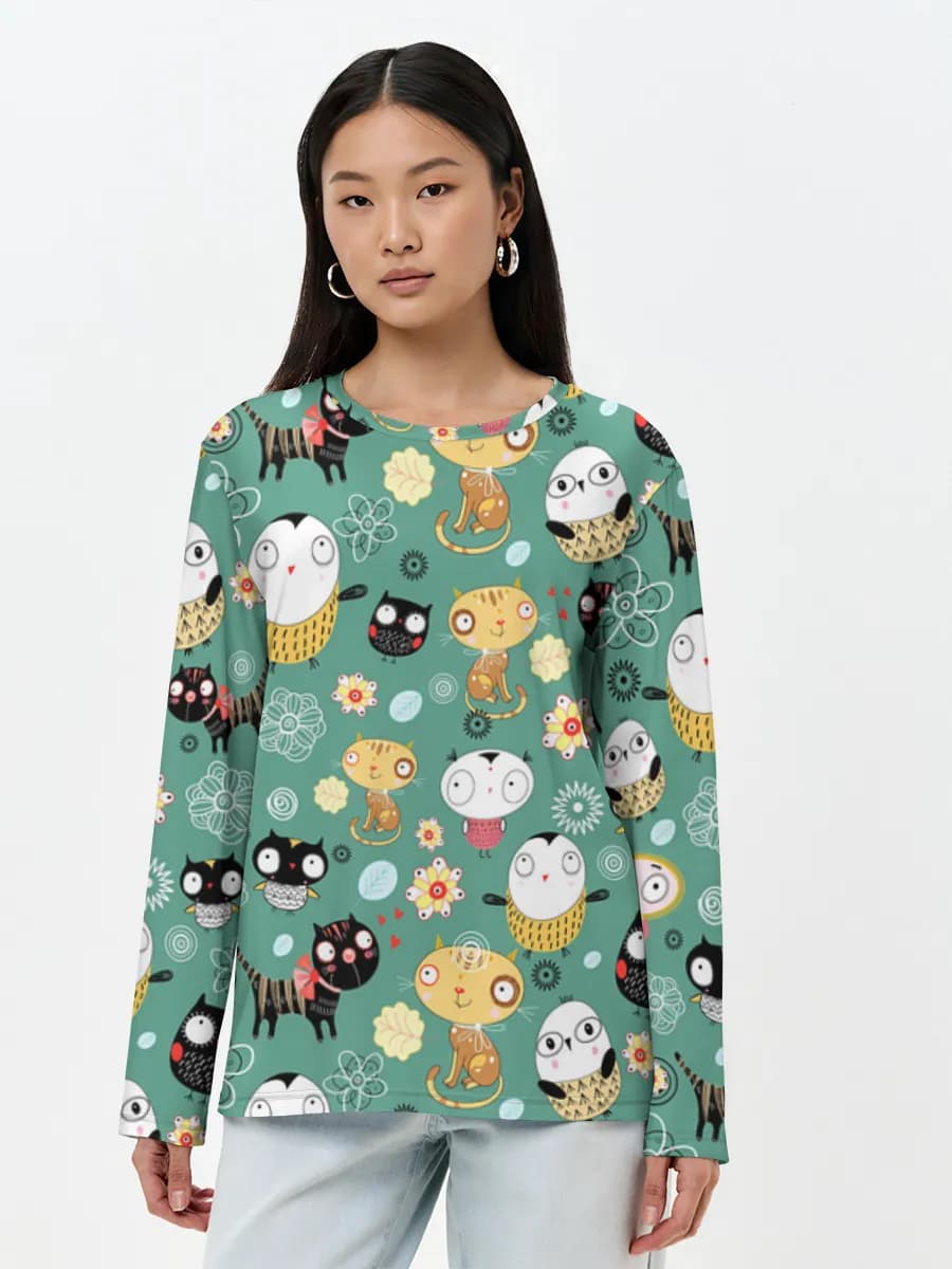 Women's long sleeve shirt. Cotton