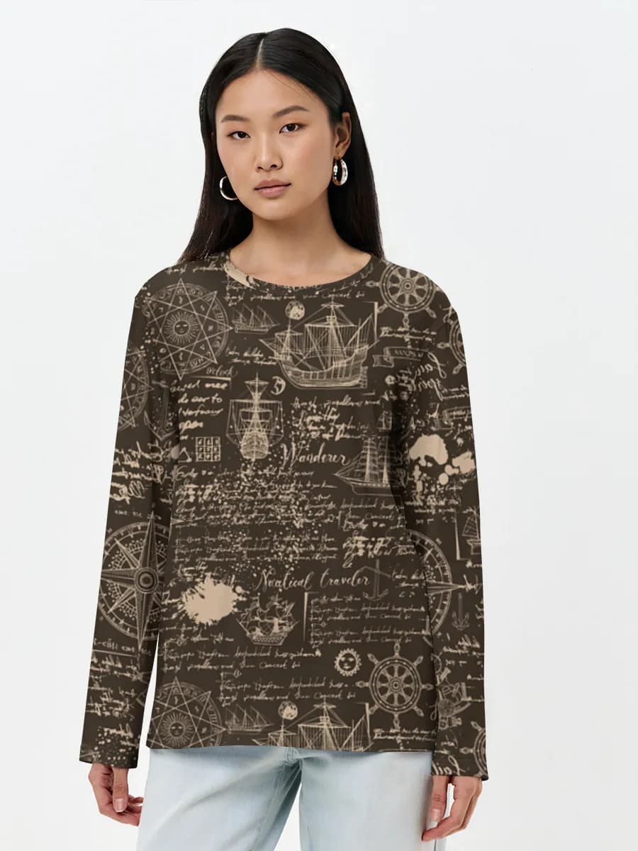 Women's long sleeve shirt. Cotton