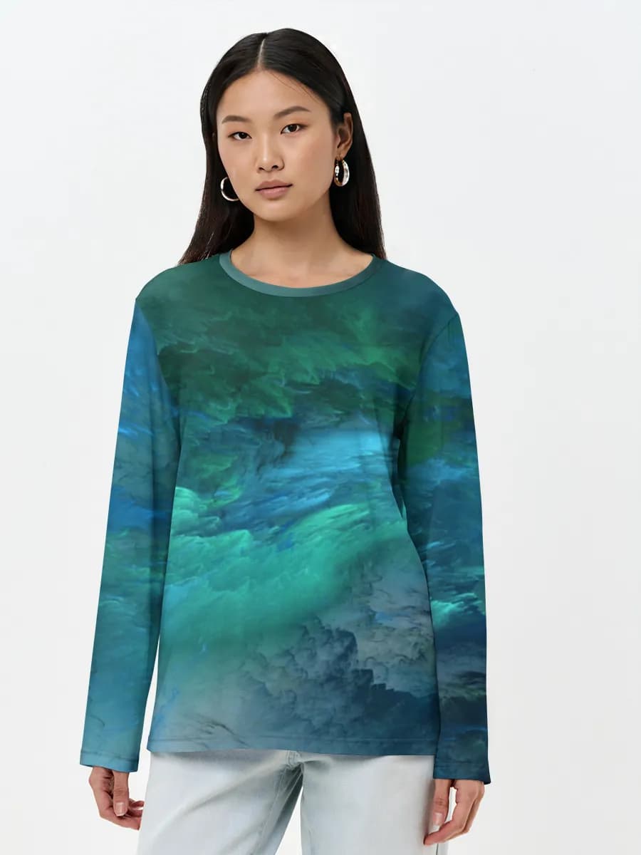 Women's long sleeve shirt. Cotton