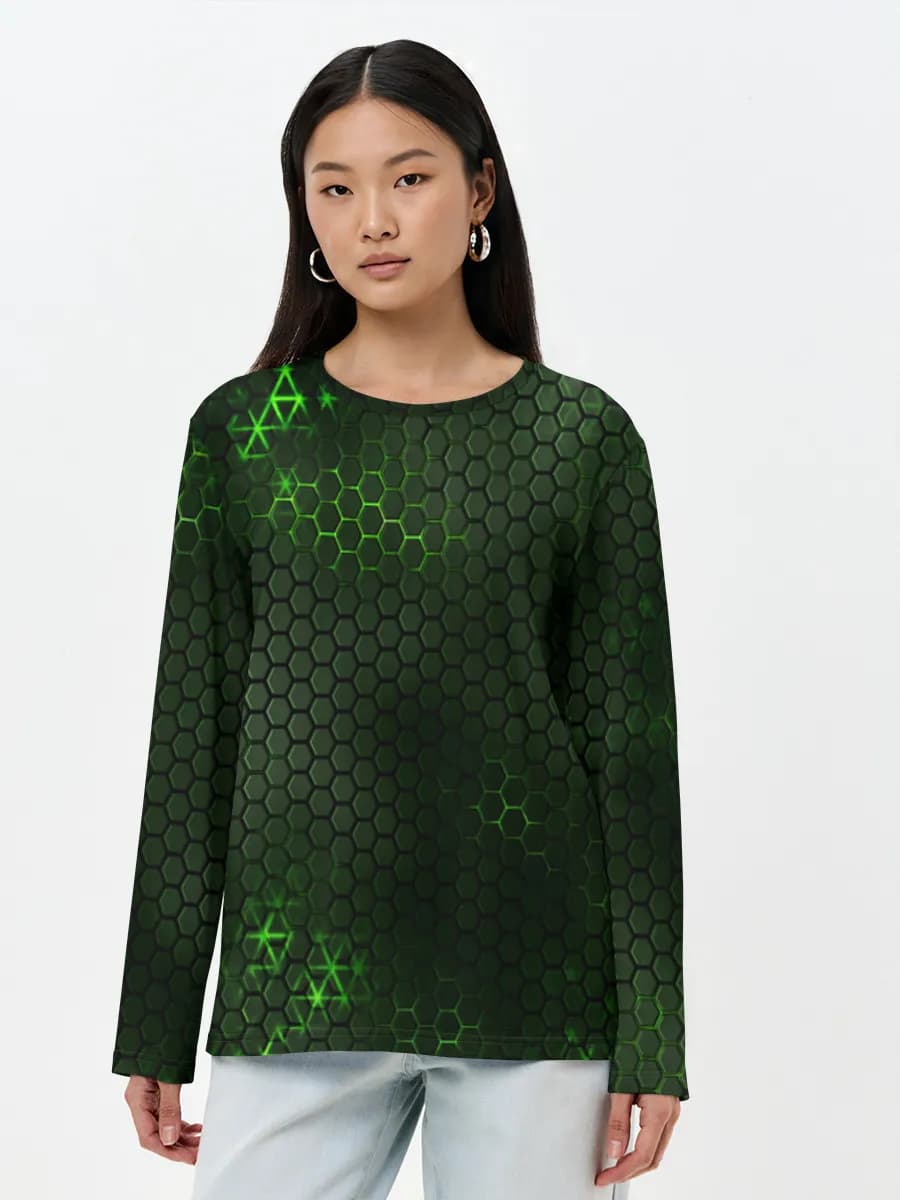 Women's long sleeve shirt. Cotton