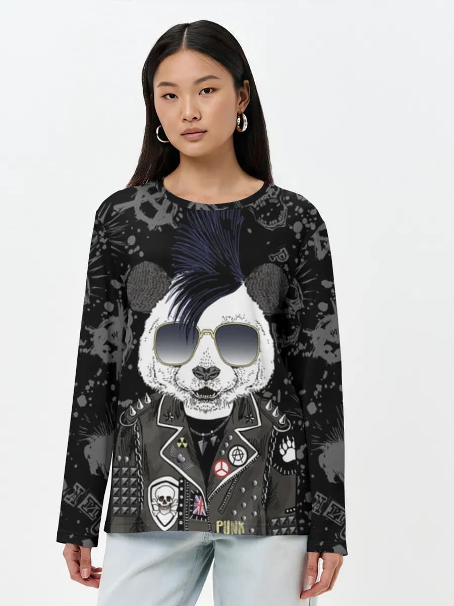 Camisa de manga larga para mujer. Algodón.