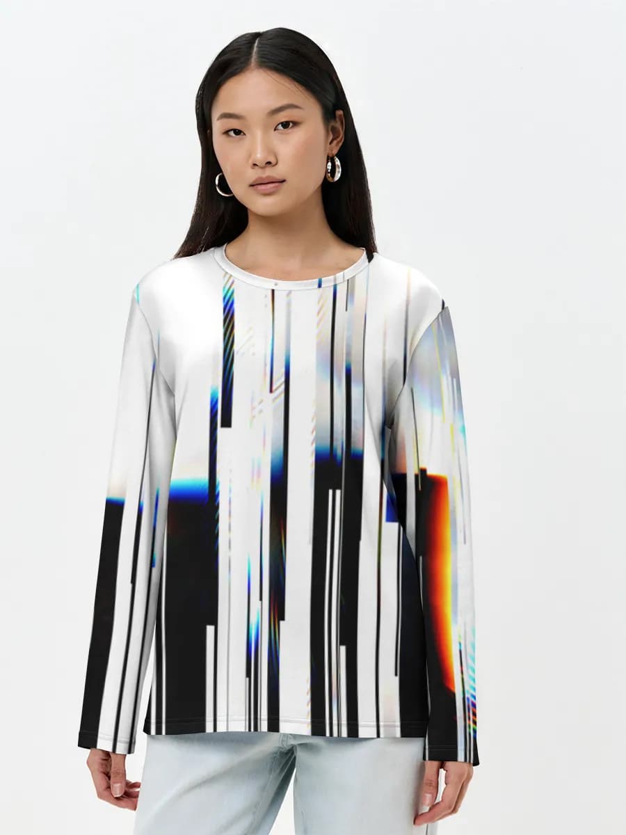 Camisa de manga larga para mujer. Algodón.