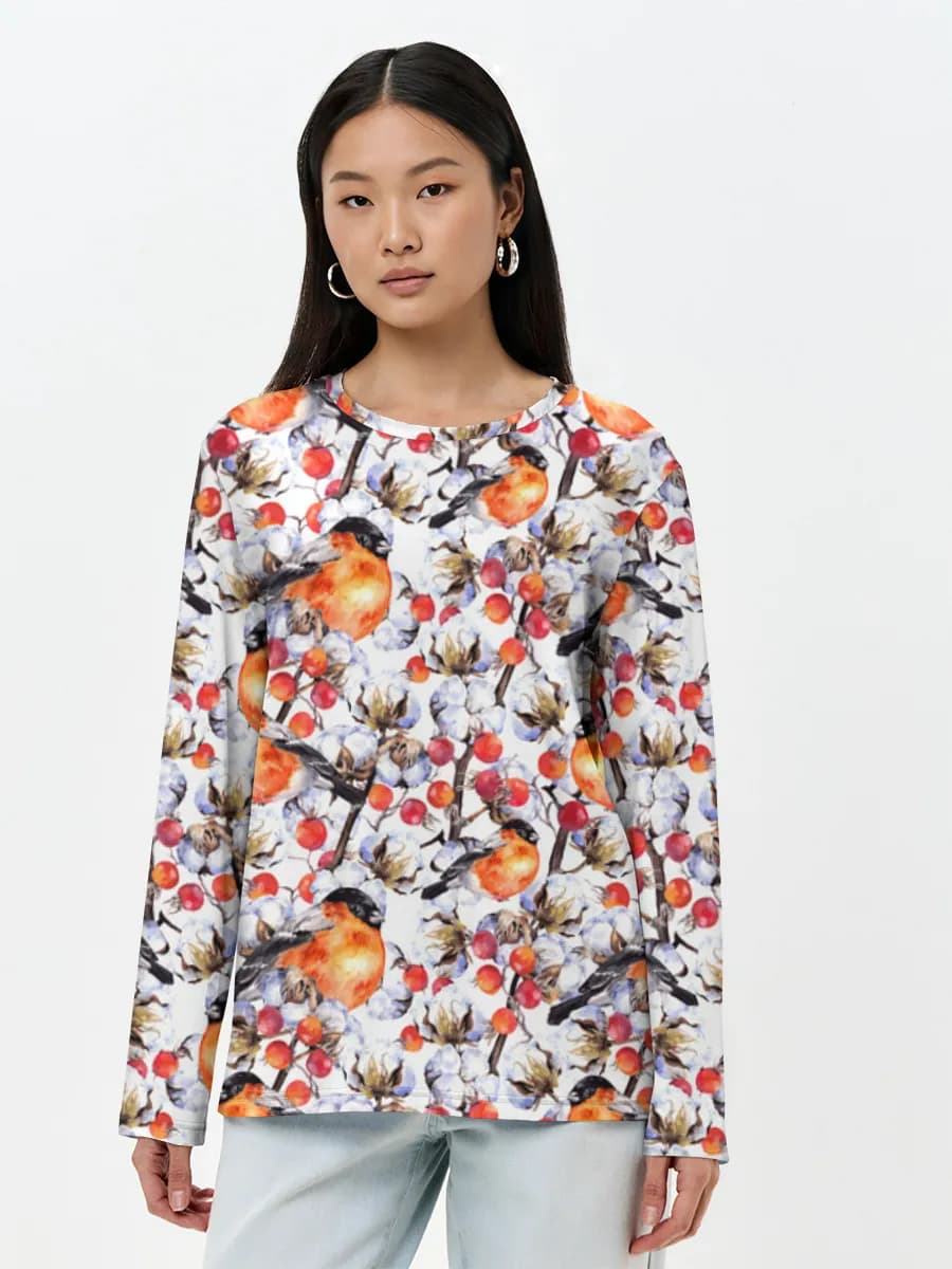 Women's long sleeve shirt. Cotton
