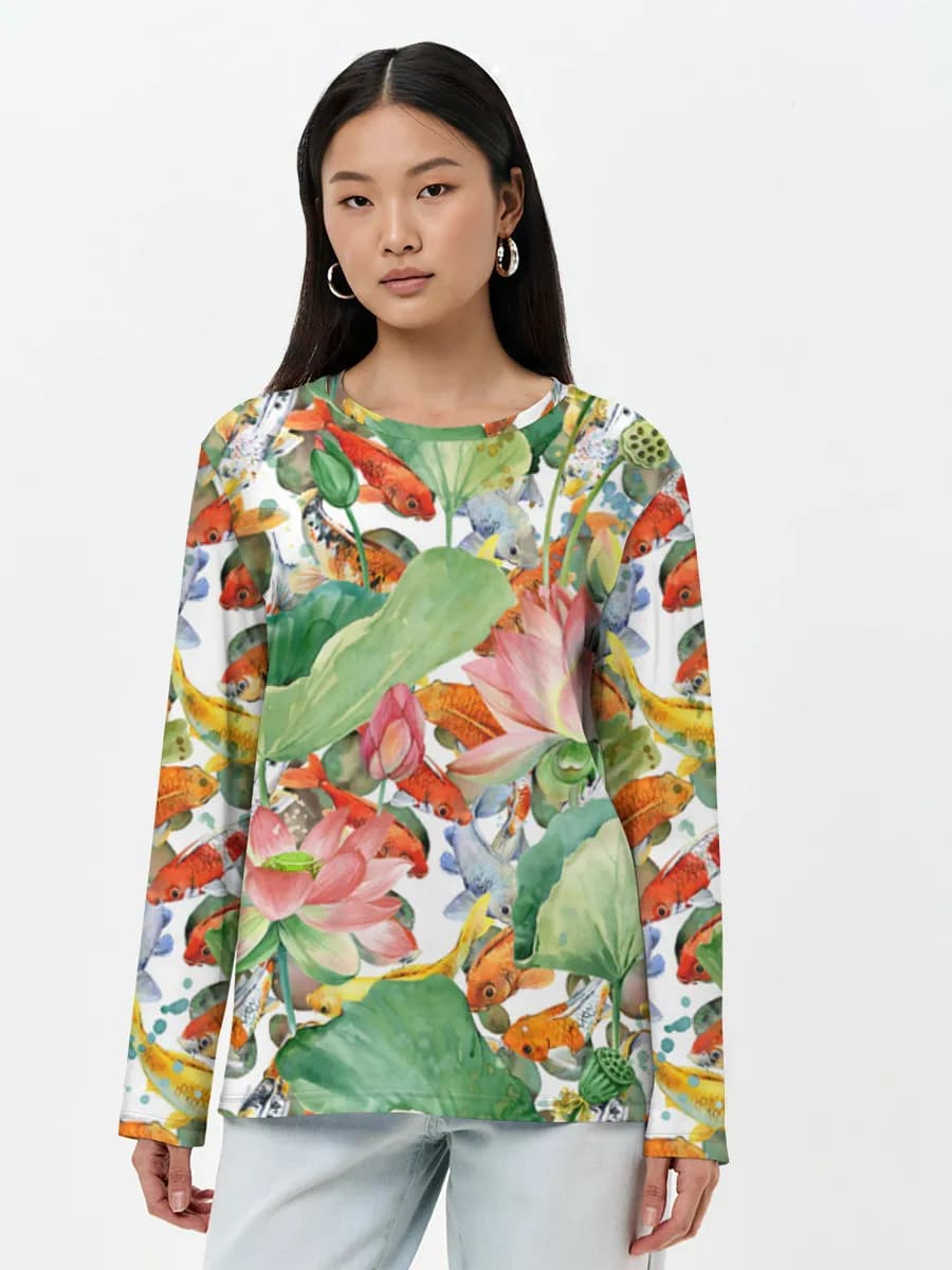 Women's long sleeve shirt. Cotton
