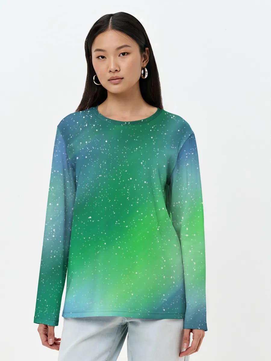 Damen Baumwoll Langarmshirt
