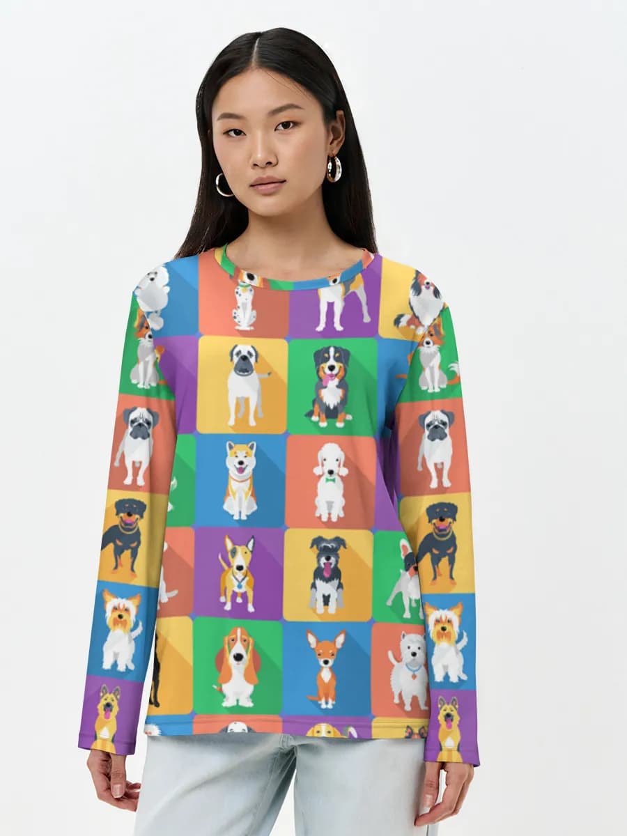 Women's long sleeve shirt. Cotton