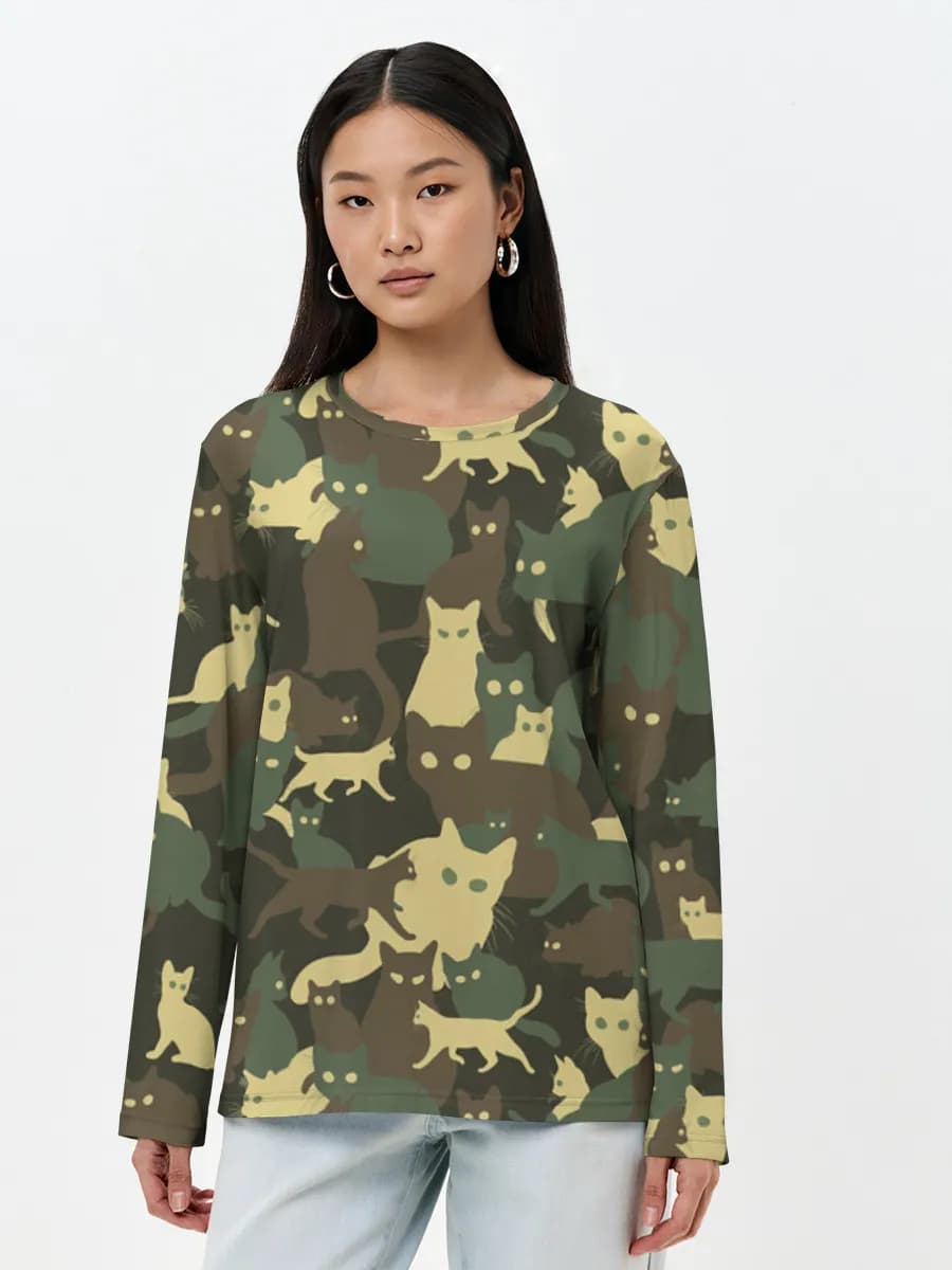 Women's long sleeve shirt. Cotton