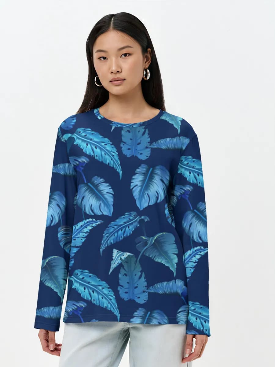 Camisa de manga larga para mujer. Algodón.