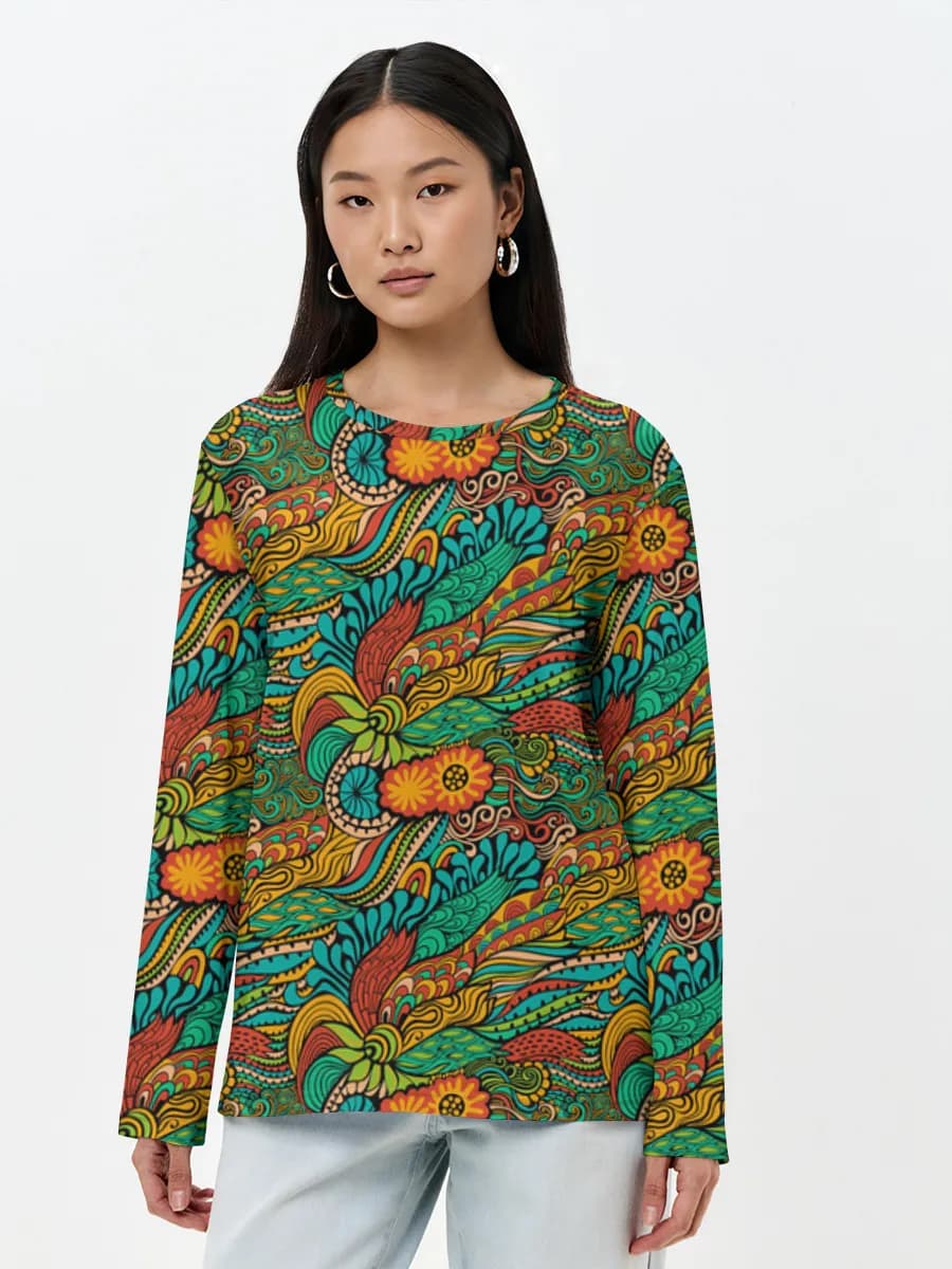 Women's long sleeve shirt. Cotton