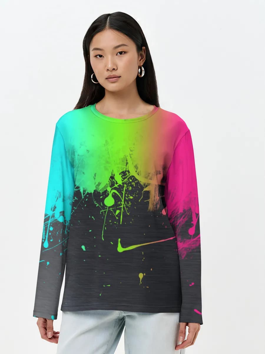 Camisa de manga larga para mujer. Algodón.