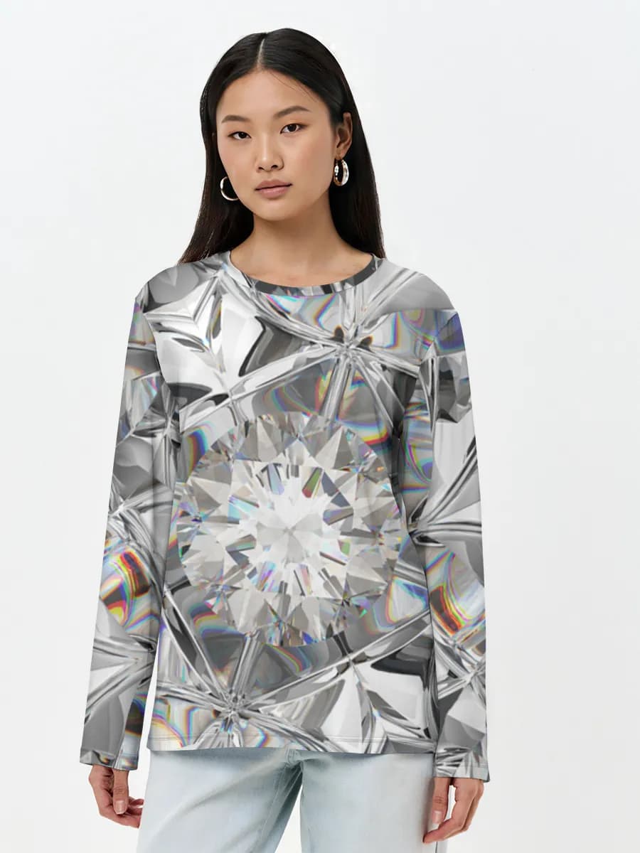 Camisa de manga larga para mujer. Algodón.