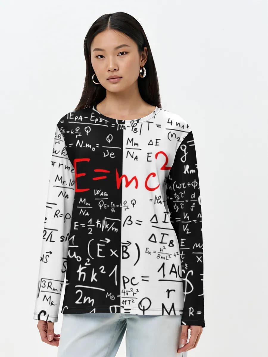 Damen Baumwoll Langarmshirt