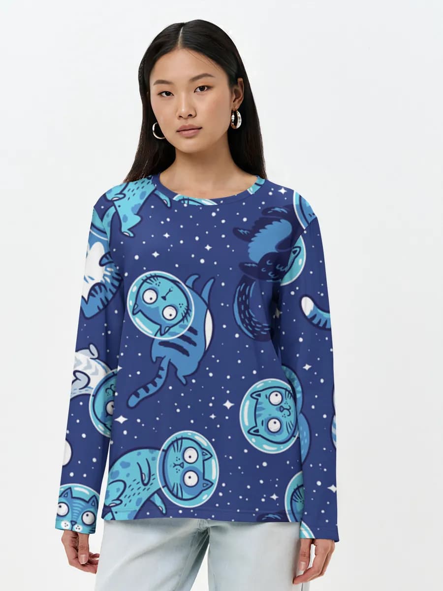 Women's long sleeve shirt. Cotton