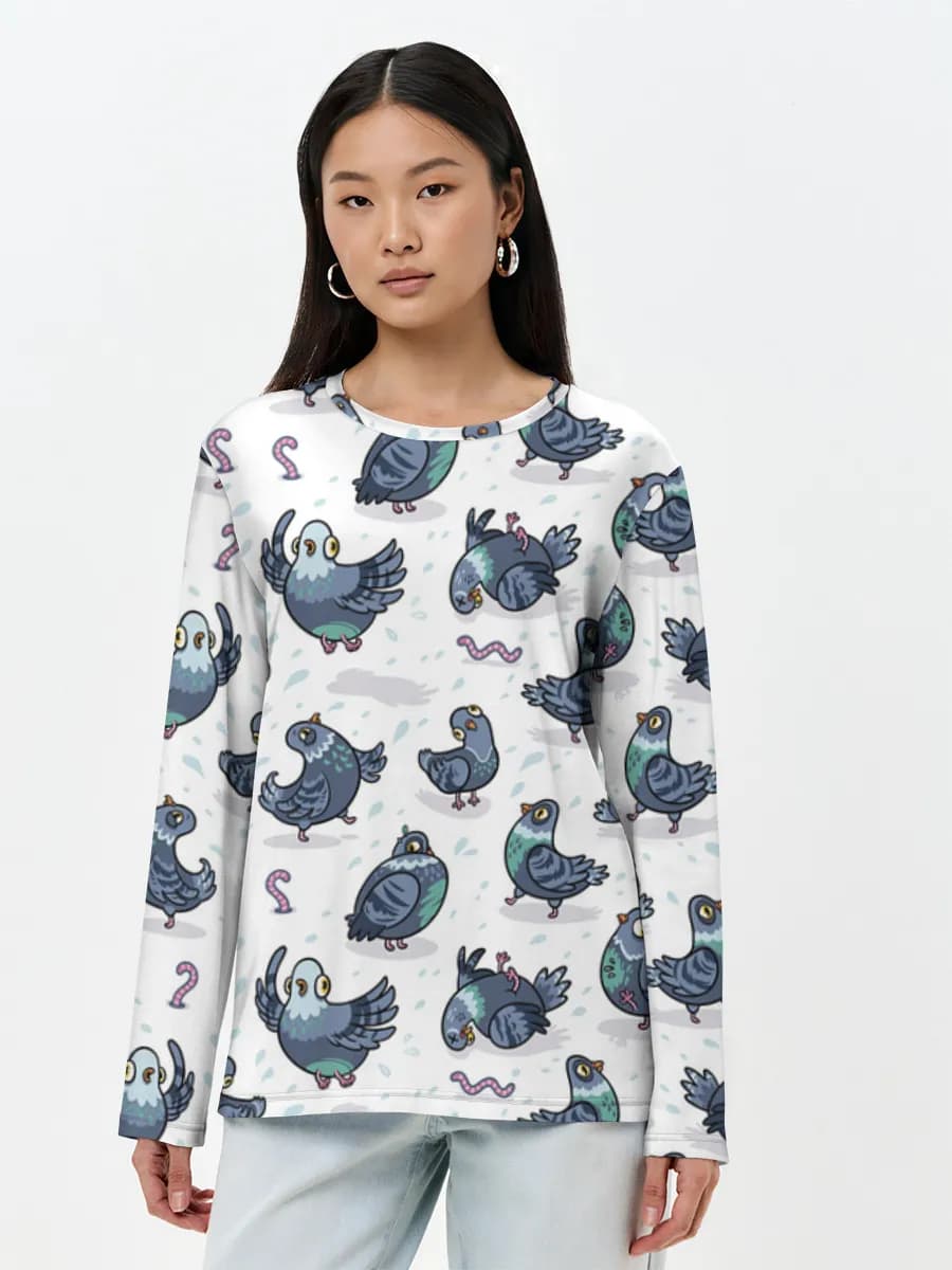 Women's long sleeve shirt. Cotton
