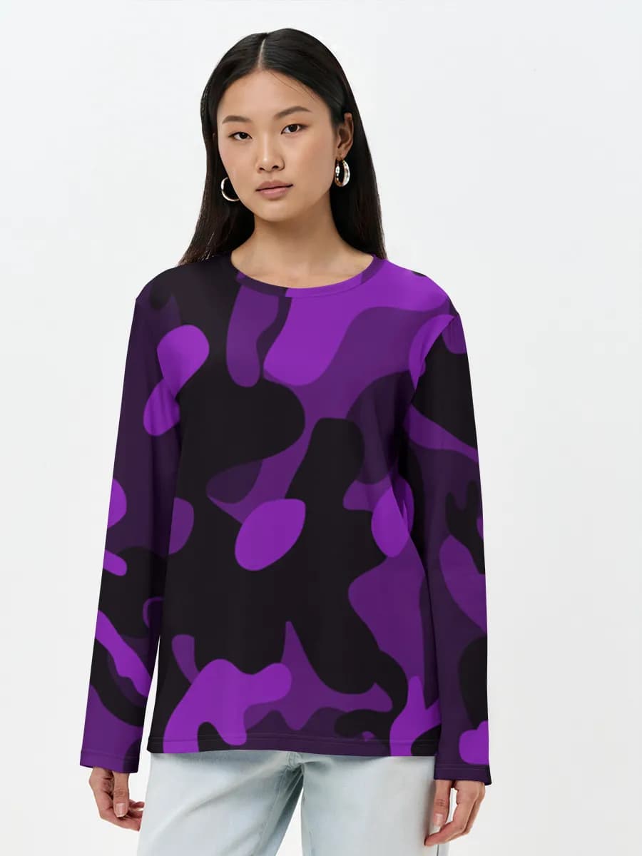 Damen Baumwoll Langarmshirt