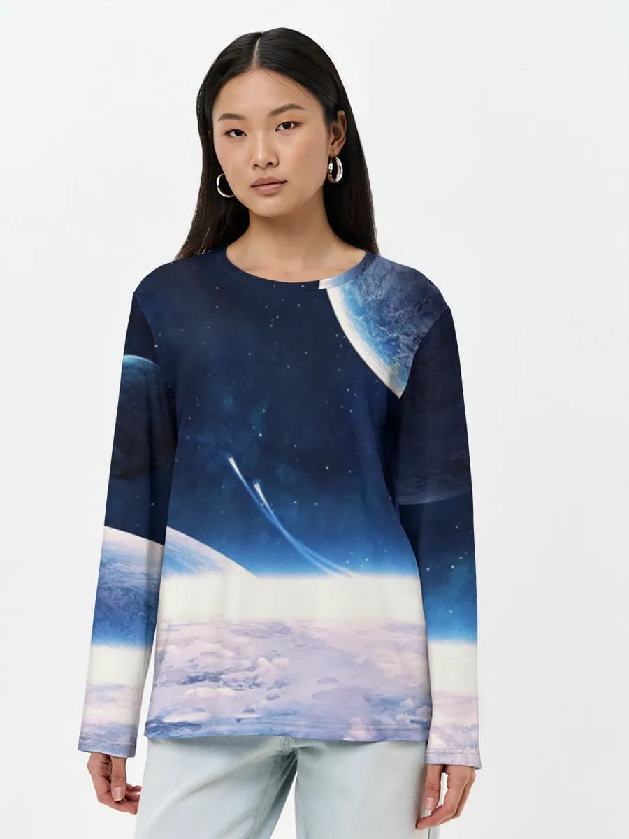 Women's long sleeve shirt. Cotton