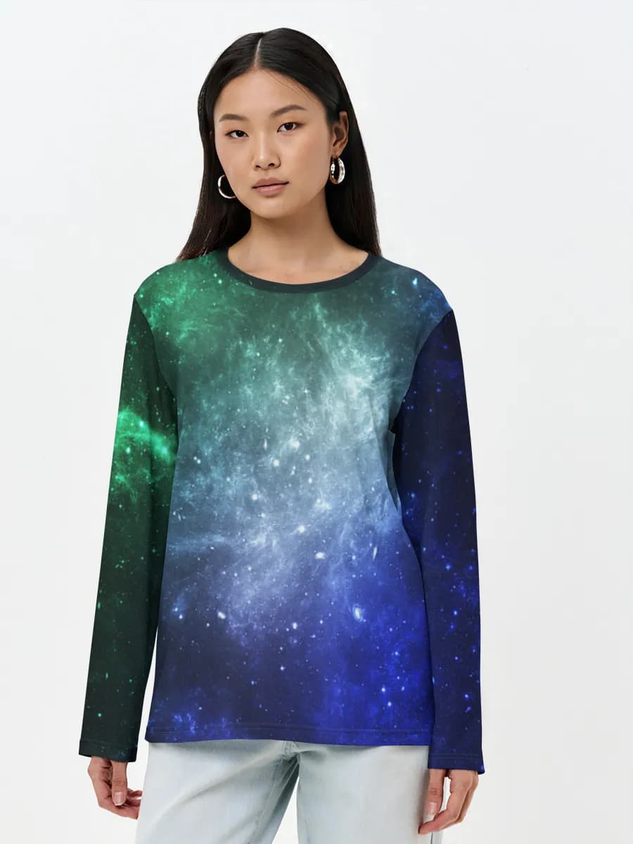 Damen Baumwoll Langarmshirt