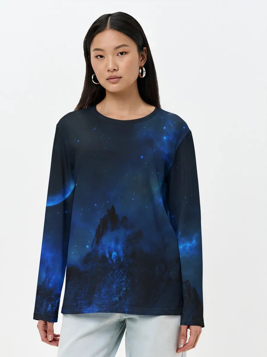 T-shirt Coton Manches Longues Femme
