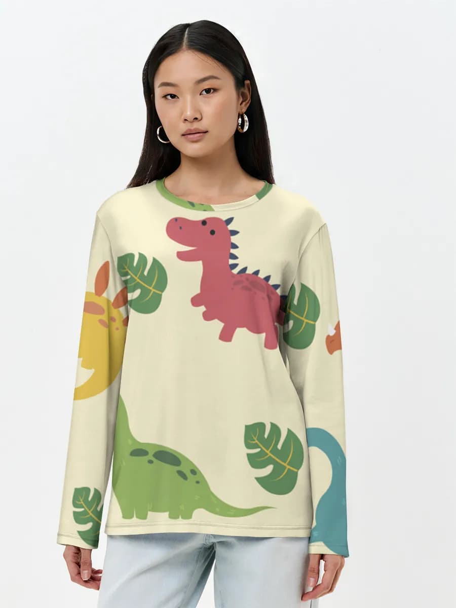T-shirt Coton Manches Longues Femme
