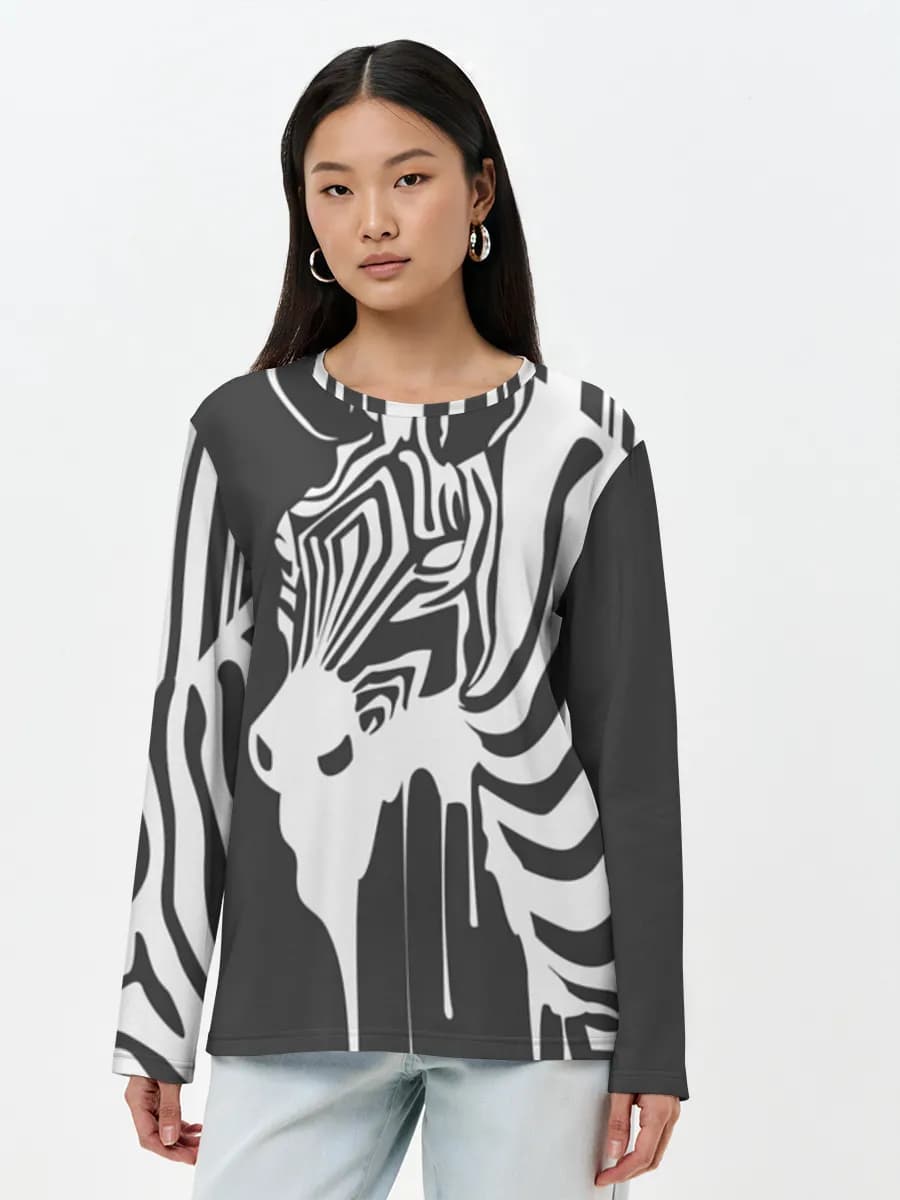 Women's long sleeve shirt. Cotton