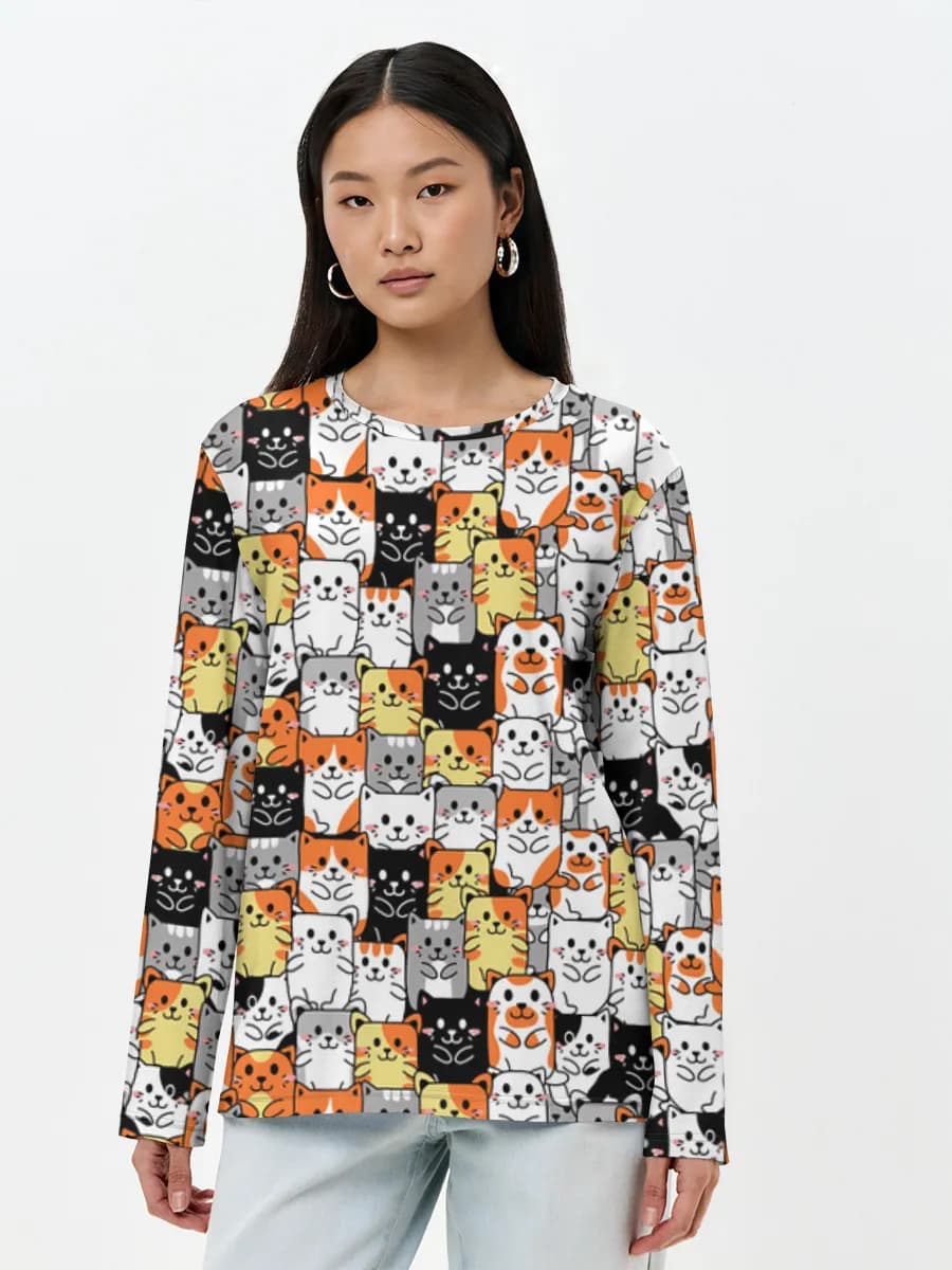 Women's long sleeve shirt. Cotton
