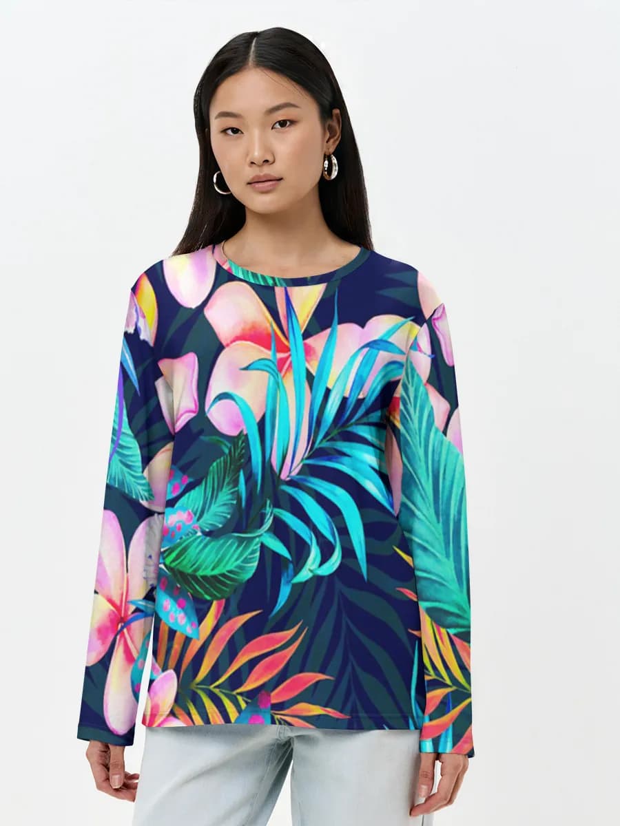 T-shirt Coton Manches Longues Femme