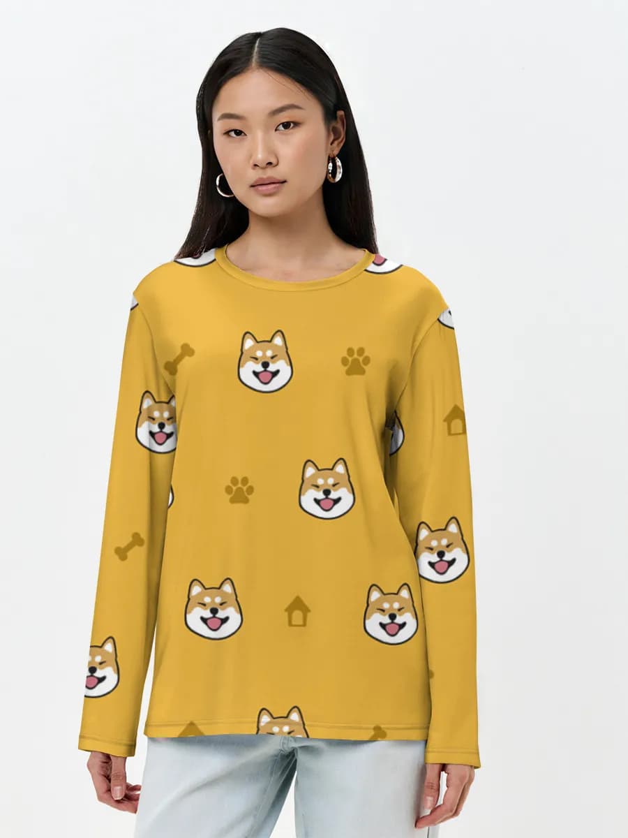 Women's long sleeve shirt. Cotton