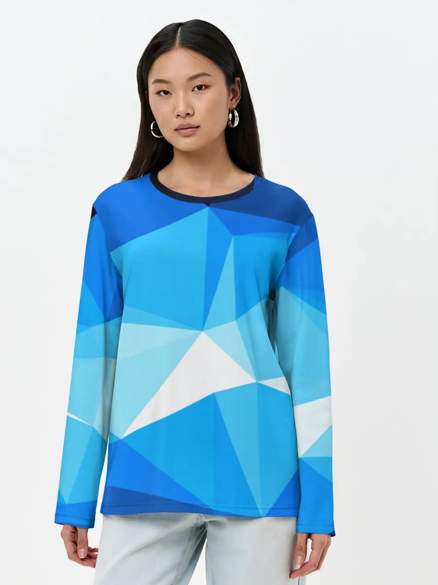 Damen Baumwoll Langarmshirt