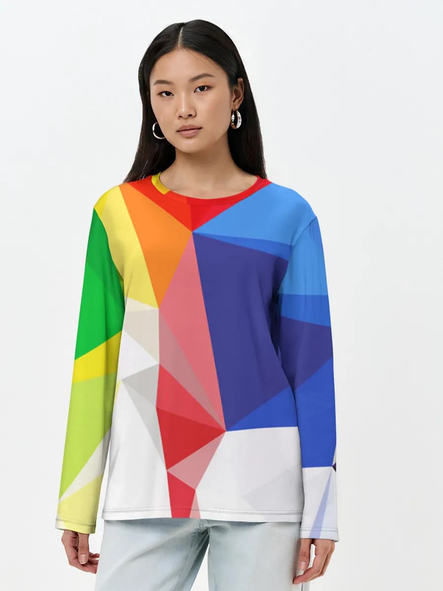 Camisa de manga larga para mujer. Algodón.