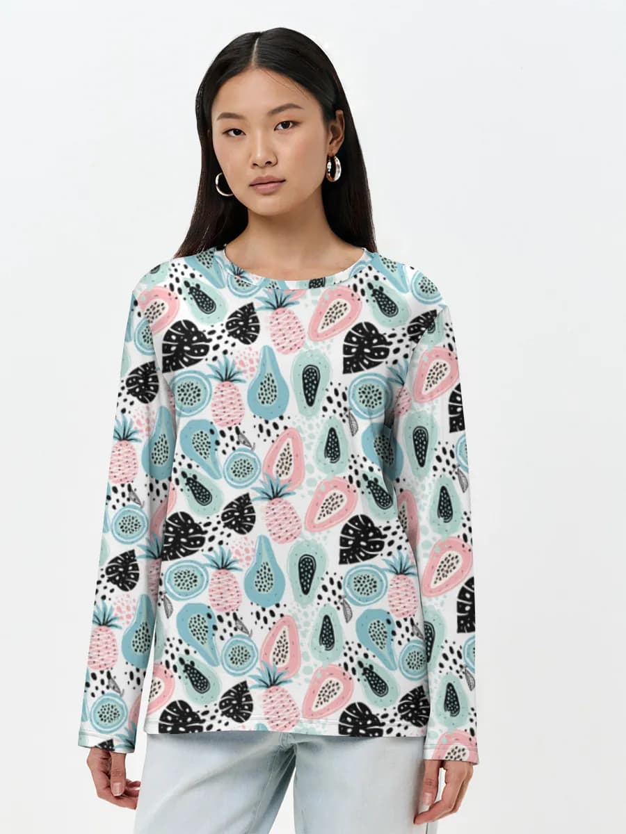 Women's long sleeve shirt. Cotton