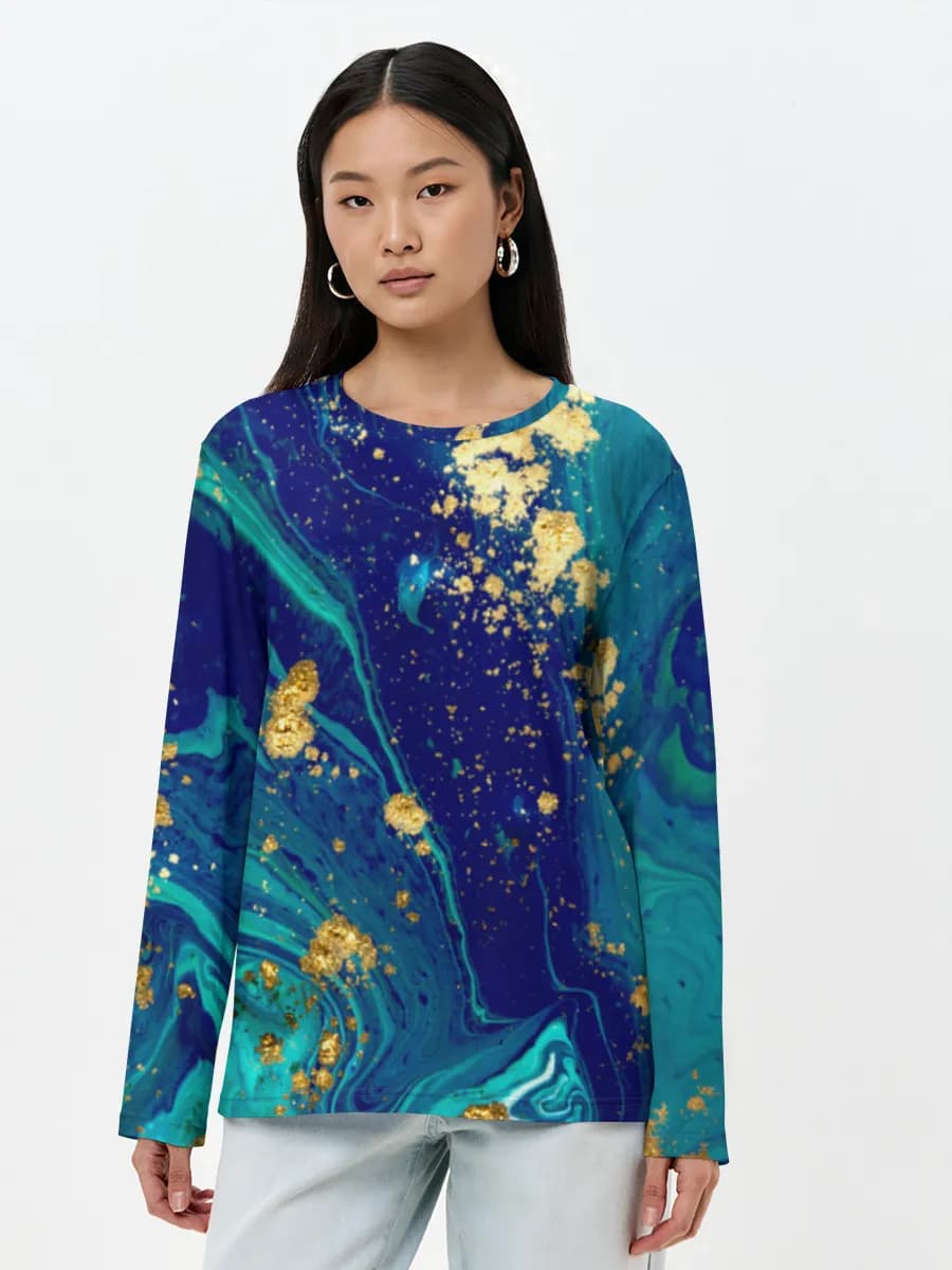 Women's long sleeve shirt. Cotton