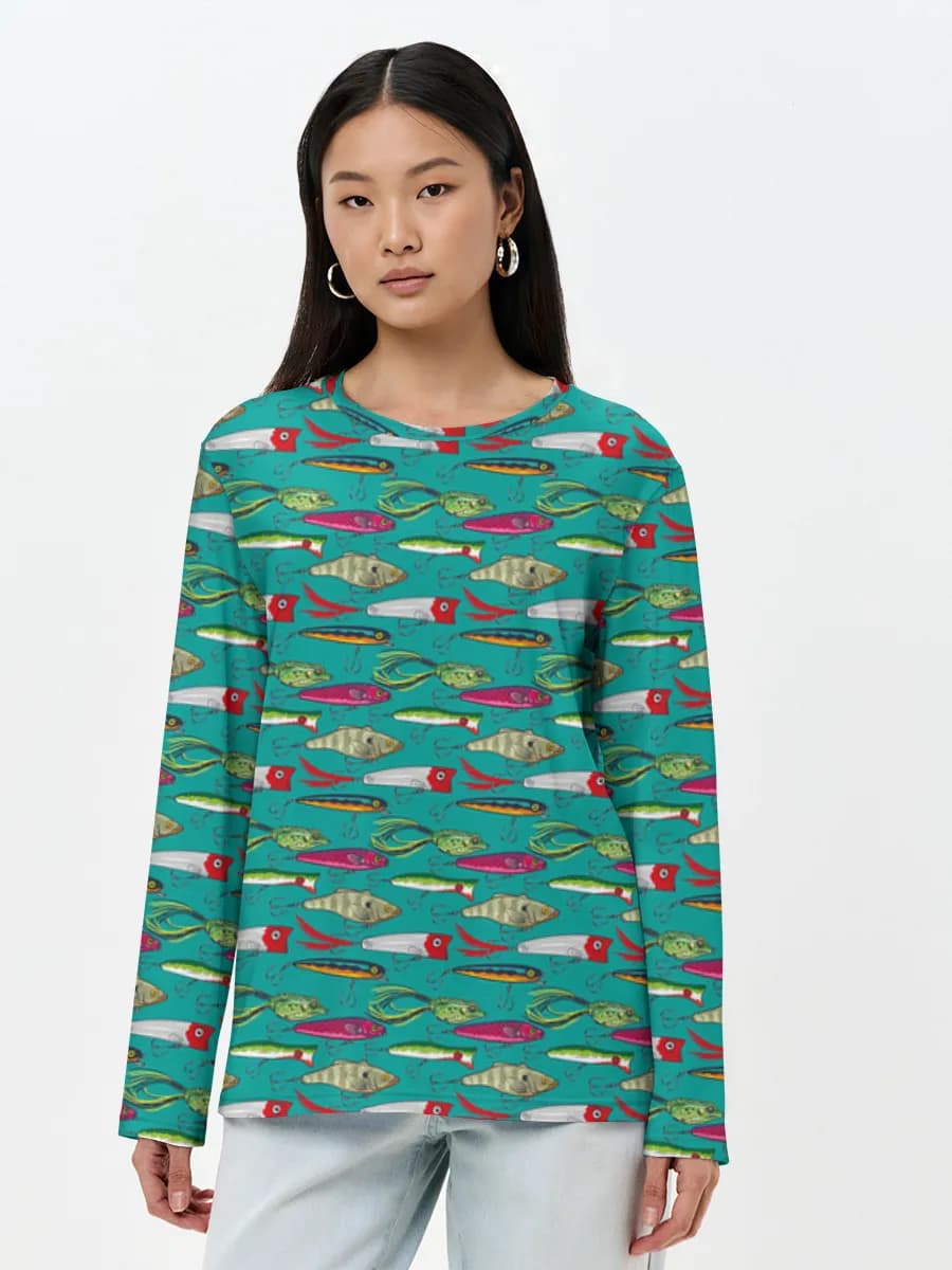 Camisa de manga larga para mujer. Algodón.