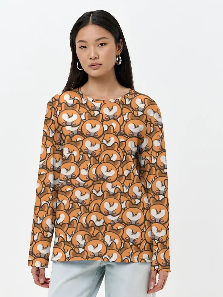 Women's long sleeve shirt. Cotton