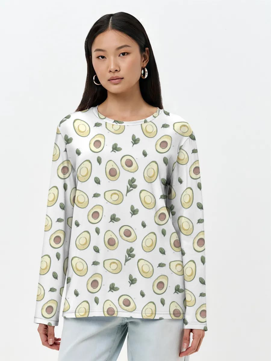 Camisa de manga larga para mujer. Algodón.