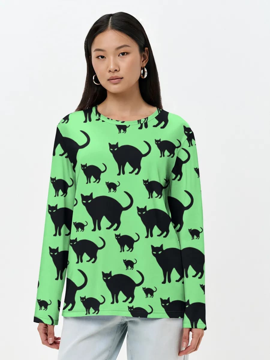 T-shirt Coton Manches Longues Femme